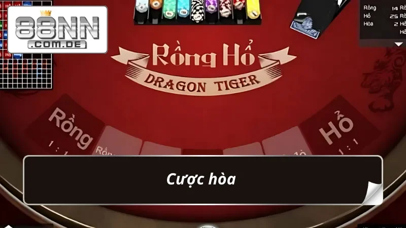 Rồng Hổ 88NN: Game Bài Đỏ Đen Ăn Tiền Trong Vài Giây 4 Đặt cược hấp dẫn vào cửa hòa của game bài Rồng Hổ